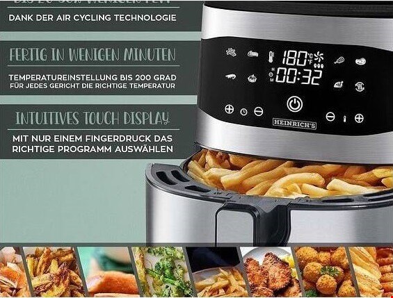 سرخ کن بدون روغن 8 لیتر هنریچ مدل Heinrich's HFR 8205 | هواپز هنریچ